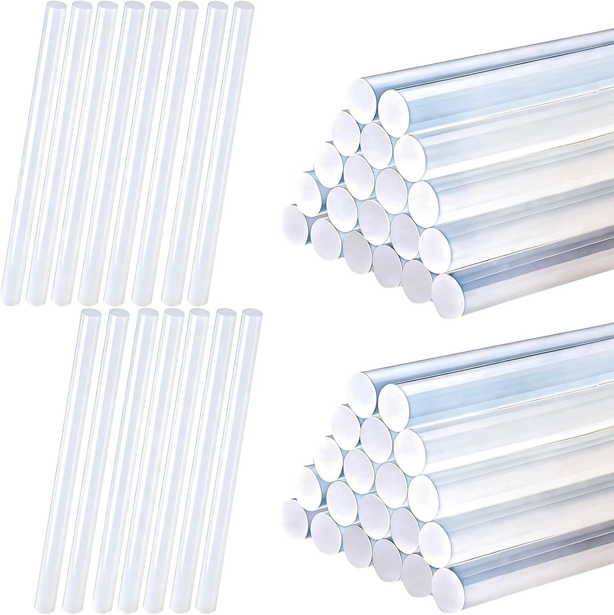55 Stuks Lijmstiften 11mm x 180mm voor Lijmpistolen, Perfect voor DIY Projecten, Creatief Knutselen en Reparaties