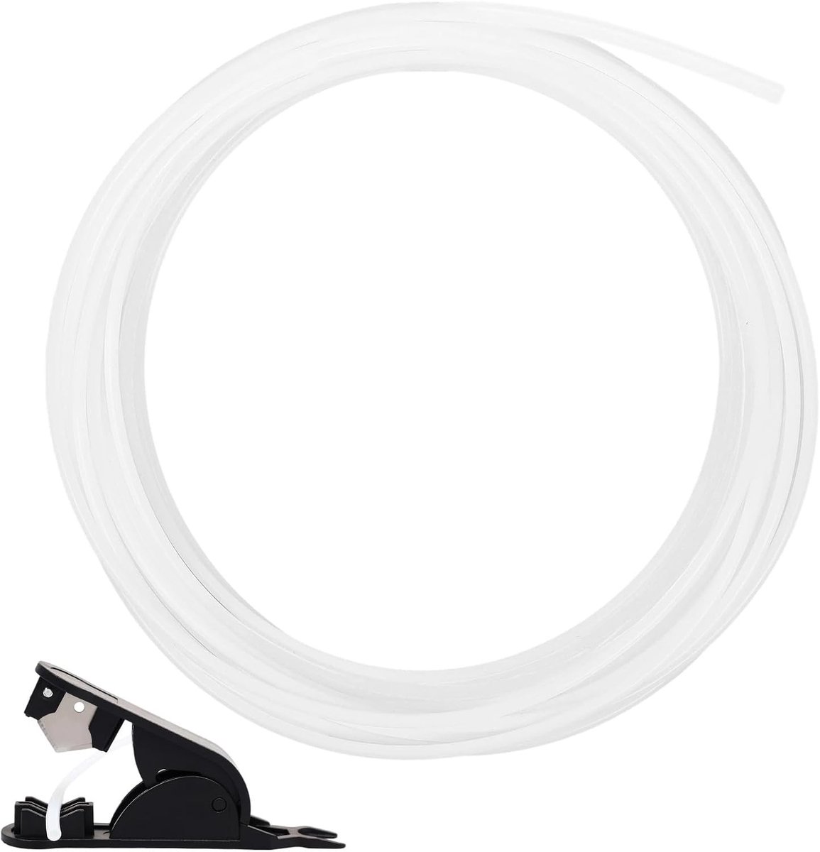 Hoge kwaliteit PTFE slang 10 m, Teflon buis 4 mm x 2.5 mm voor 3D printer accessoires, geschikt voor 1.75 mm filament en Creality K1/K1 Max/Ender 3 V3, wit