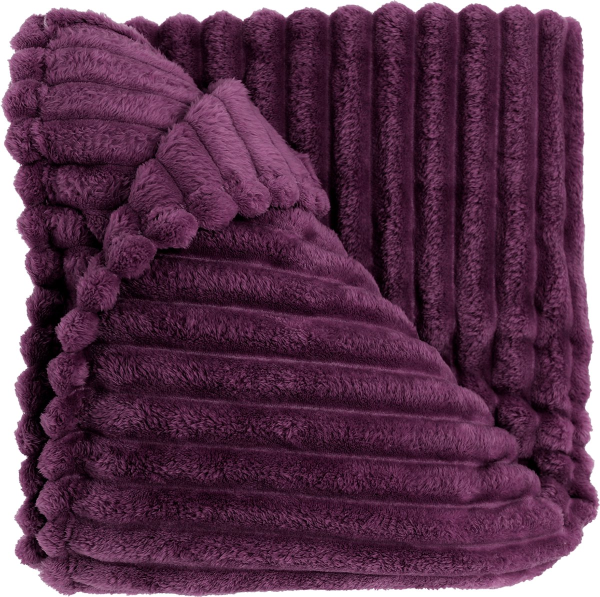 Unique Living Plaid Lex 150x200cm - Dark Purple Paars