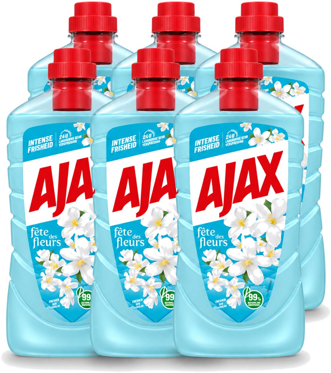 6 x Ajax – Allesreiniger – Jasmijn - 1000 ml - Voordeelverpakking - 6 stuks