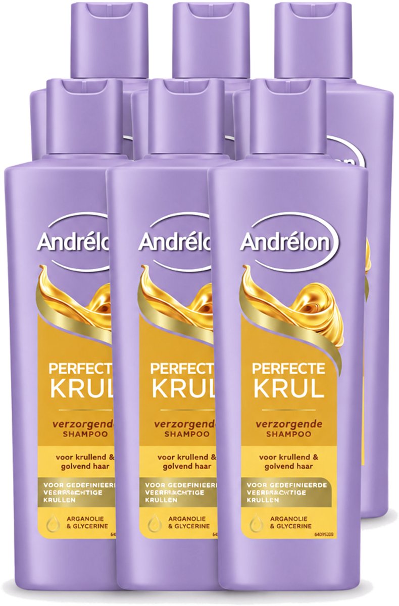 6 x Andrélon – Shampoo – Perfecte Krul – 250 ml - Voordeelverpakking - 6 stuks