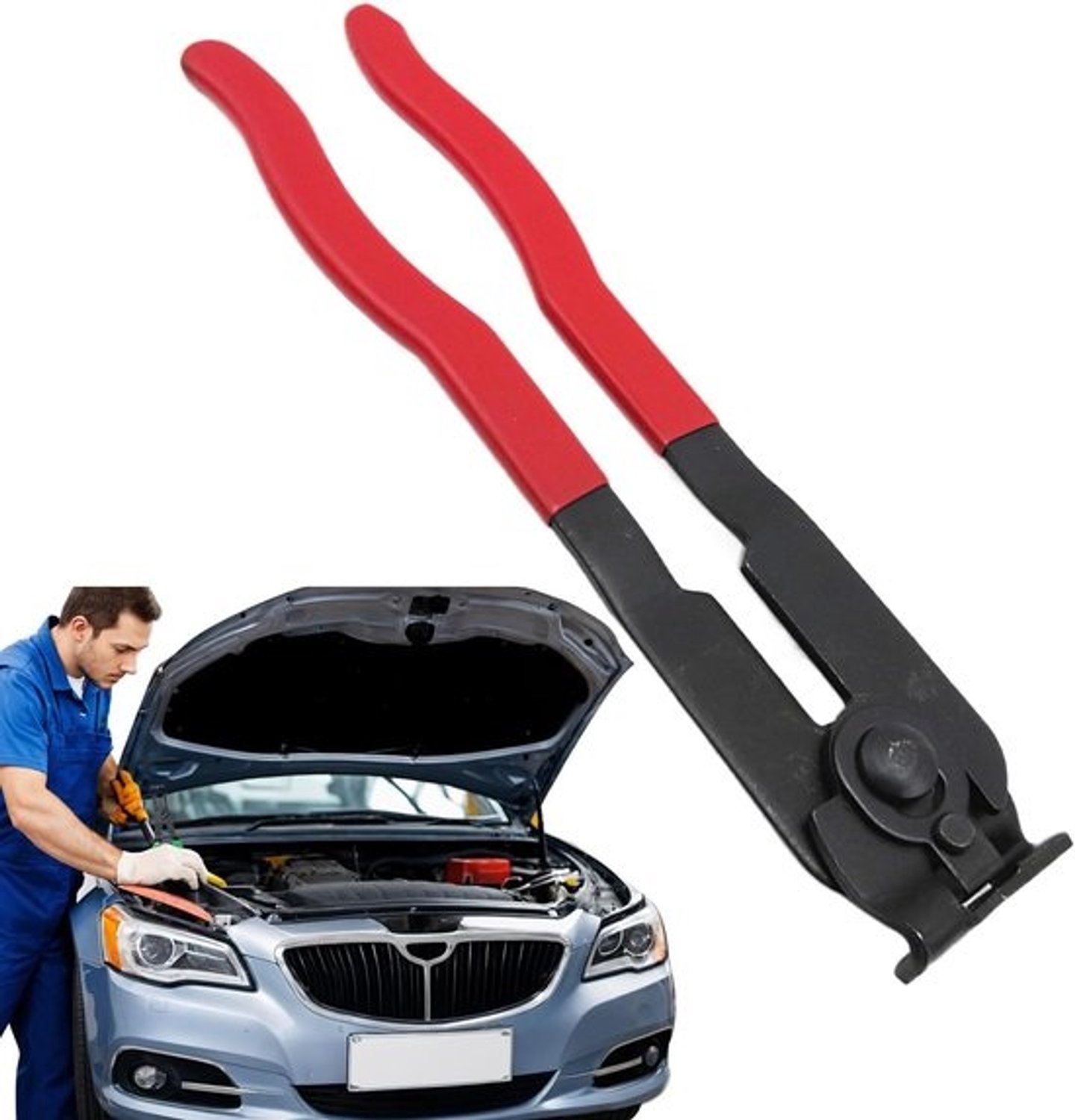 CV-as Gereedschap - Stofklamtang Slangtang - Reparatiewerkzaamheden Auto - Ergonomische Handgreep Poedergrip - Spanbereik 0-30mm