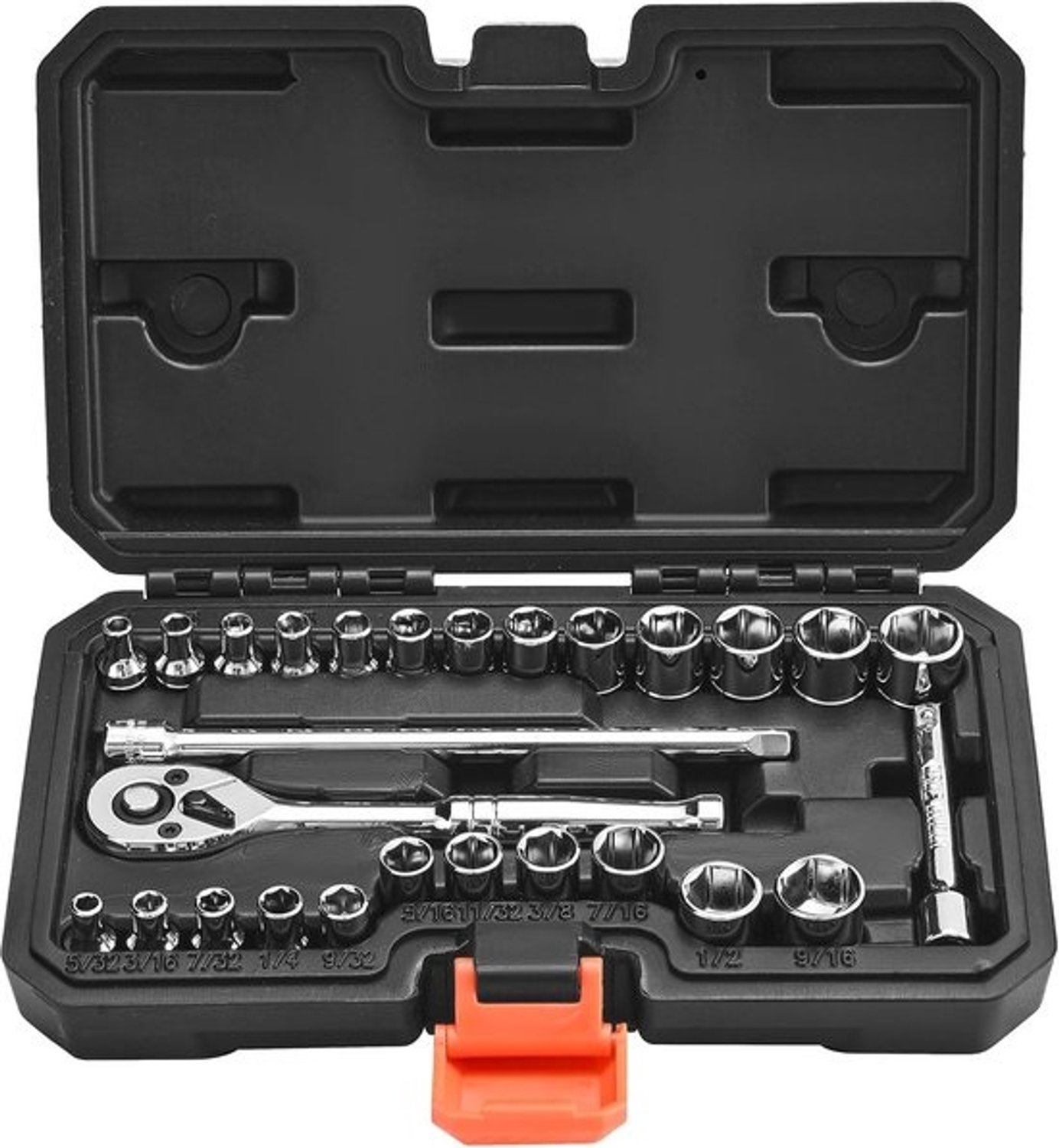 Doppenset 27-delig - Mechanisch gereedschap - Auto reparatie - Hoog koppel ontwerp - Metrisch SAE - Zilver