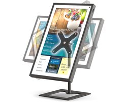 Verstelbare Monitorstandaard - Geborsteld Metaal - 15,6 inch - Robuuste Kantel- en Zwenkstandaard - Voor E C H O 15