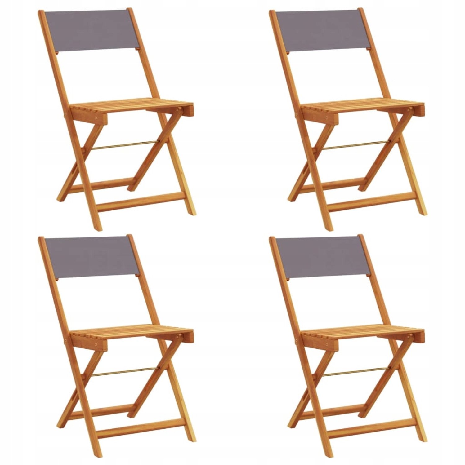 4x Houten Klapstoelen Tuin, Balkon, Terras - Duurzaam Acaciahout
