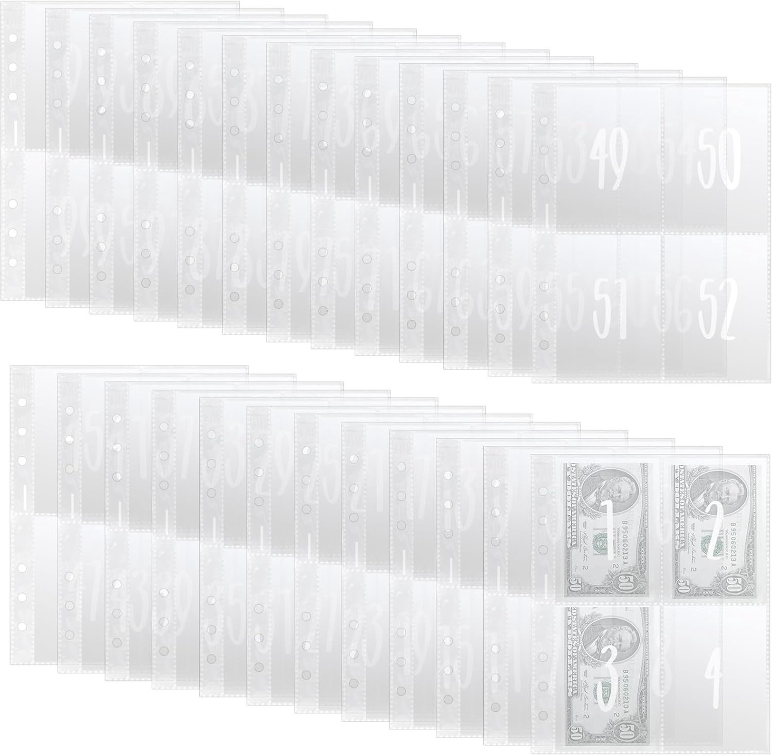 A5 spaardozen set - 25 mappen met 100 enveloppen - voor beginners - eenvoudig budgetteren - ShopVlot