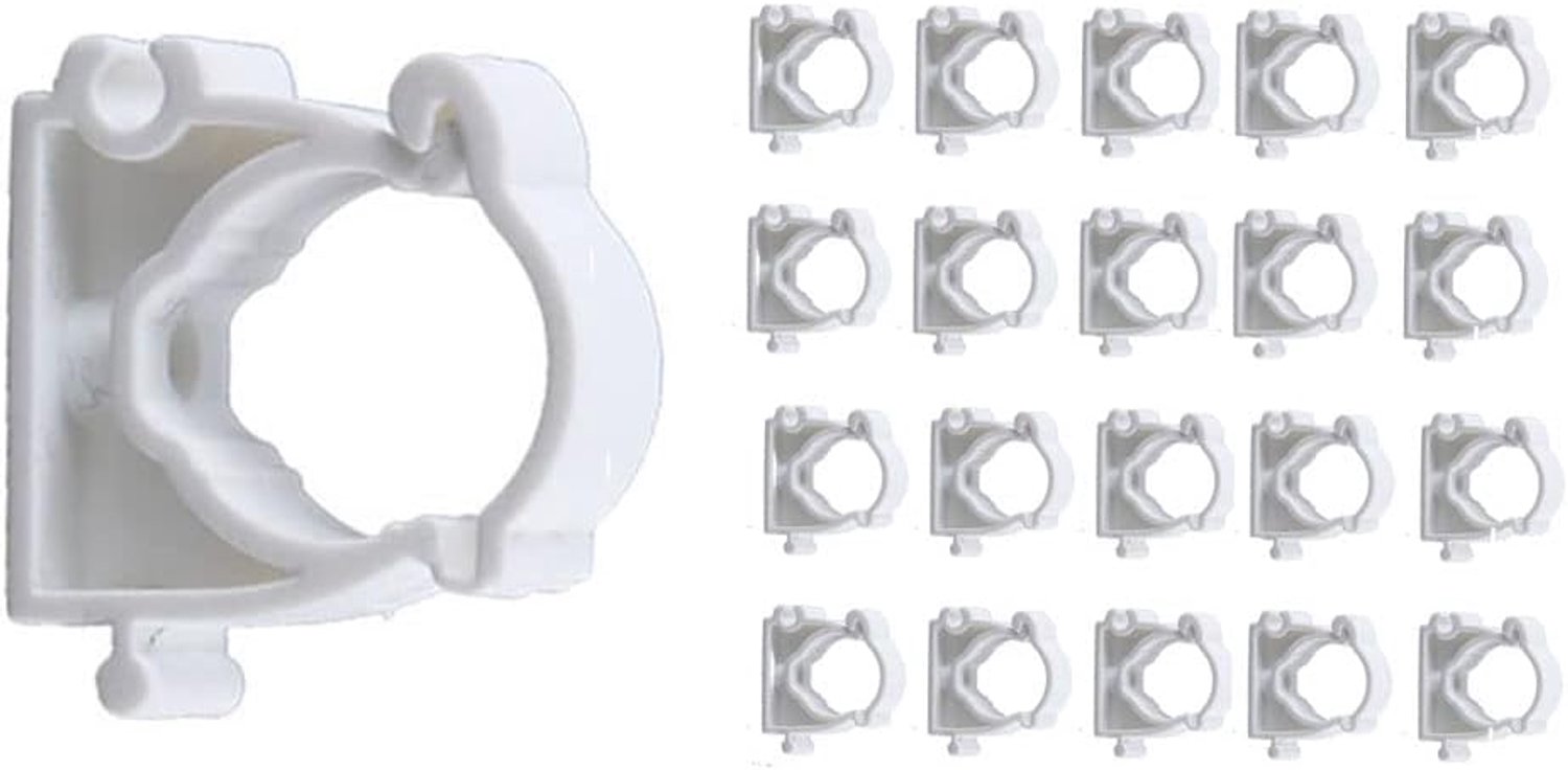 20pcs 20mm/0.79" Pipe Clamps Fix Support PVC Water Pipe Clamp Clips Gas Hose Pipe Fixed Clips Threading Pipe Clamps - ShopVlot