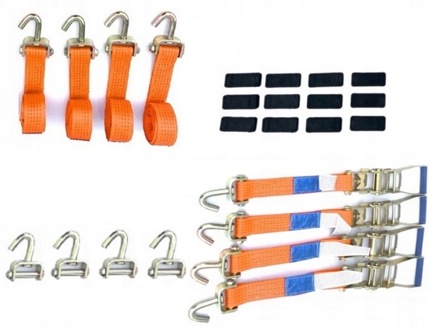 Transportbanden 5T 3m 50mm met Draaihaken - Set van 4