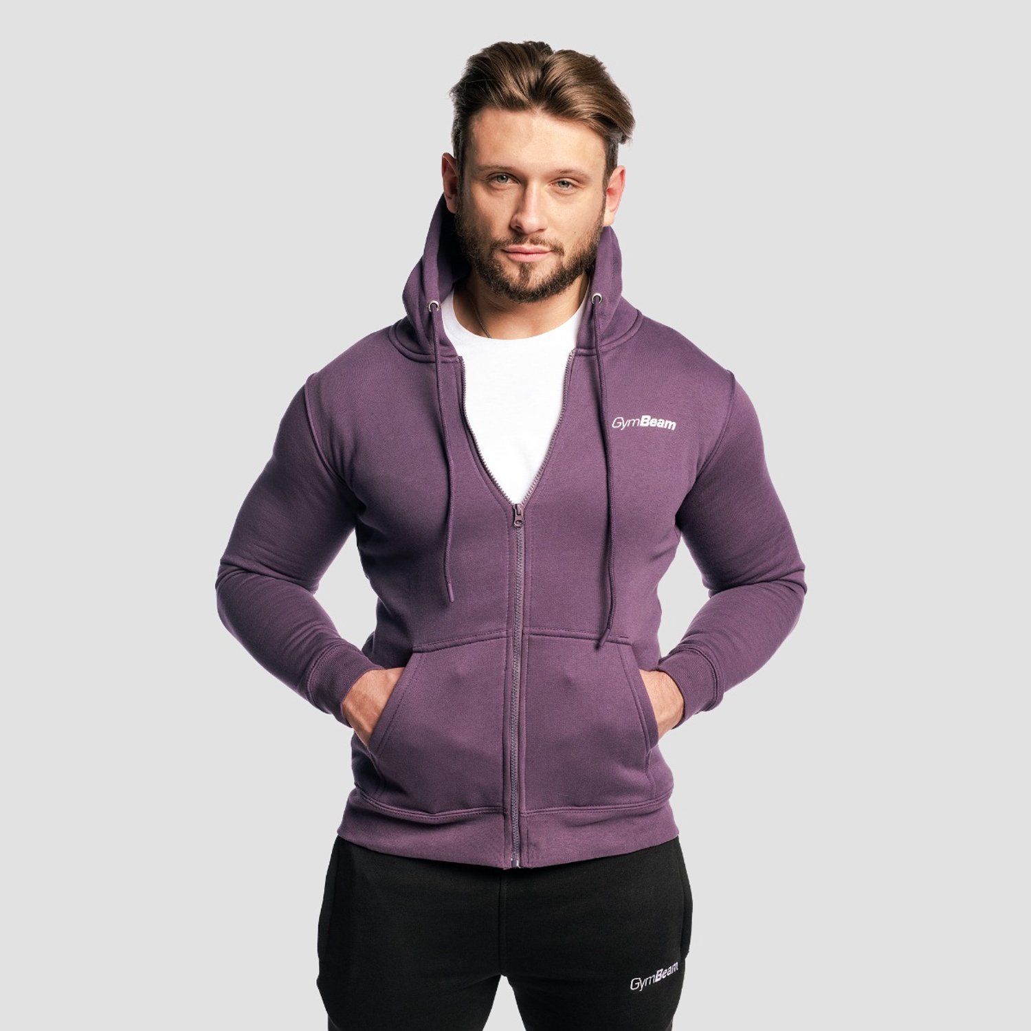 GymBeam Rits Hoodie Obsidian L