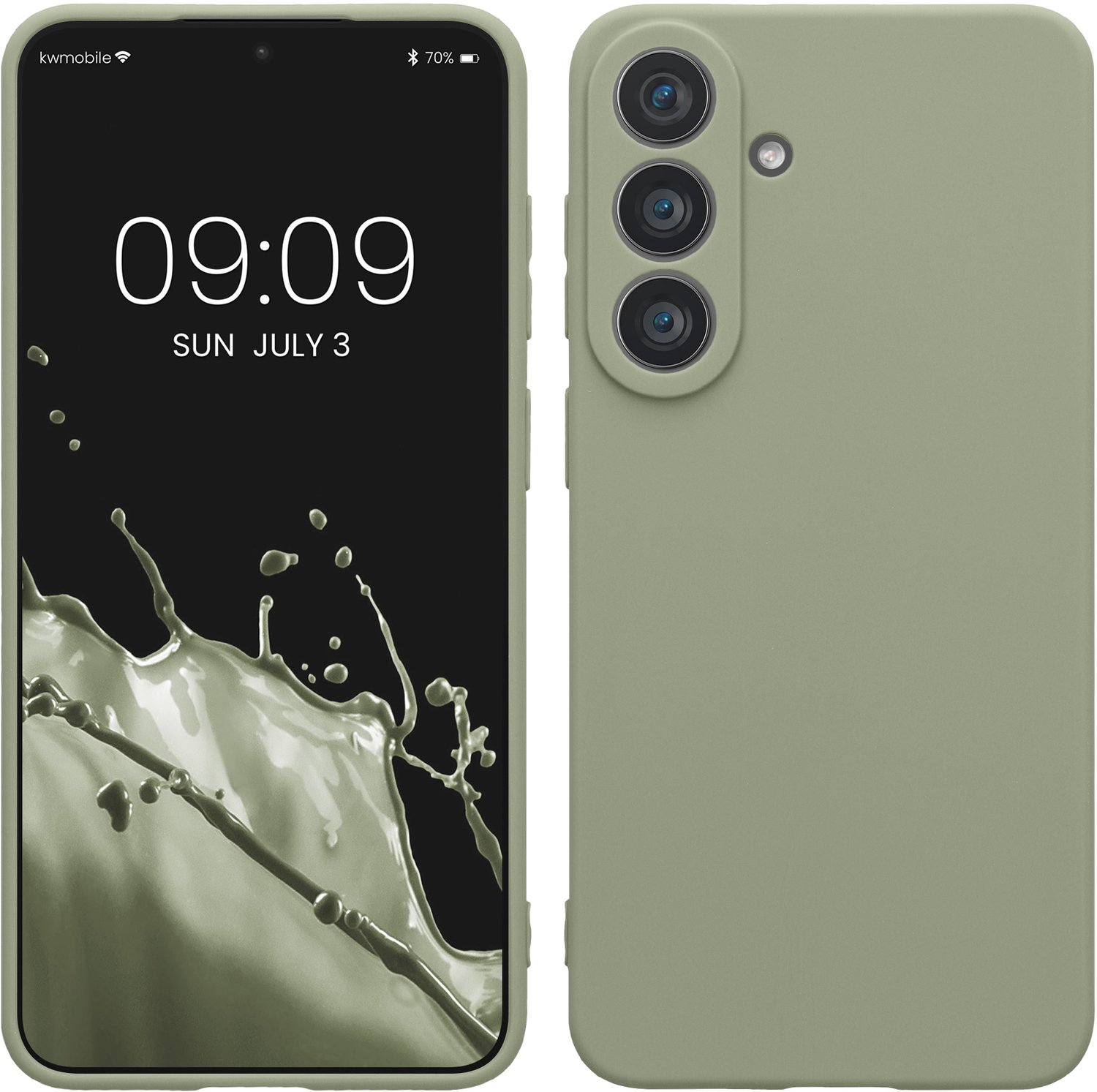 kwmobile telefoonhoesje geschikt voor Samsung Galaxy S26 FE - Hoesje voor smartphone - Precisie camera uitsnede - In grijsgroen