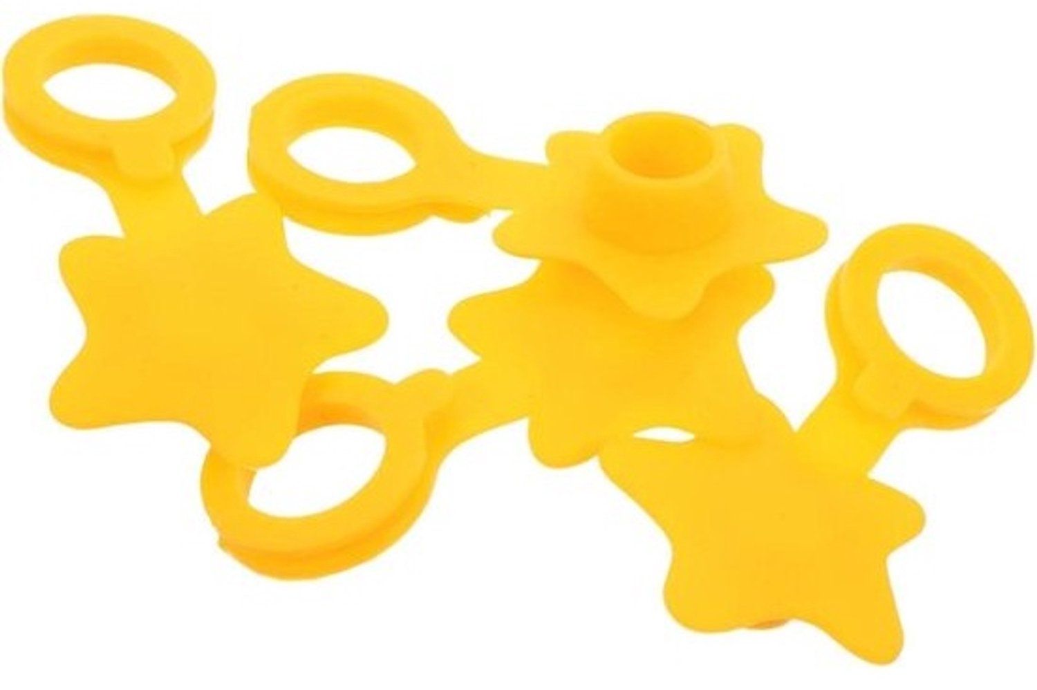 Badstop Set - Afvoer Stopper - Water Vasthouden - Leuke Stervorm - 4 Stuks - Geel