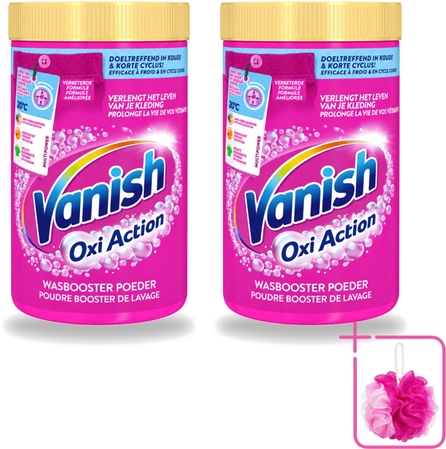 2 x Vanish Oxi Action - Vlekkenverwijderaar - Wasbooster - Gekleurde Was - 1.5 Kg - Bulkverpakking - Vlekkenverwijderaar - Douchemop - Wasbooster