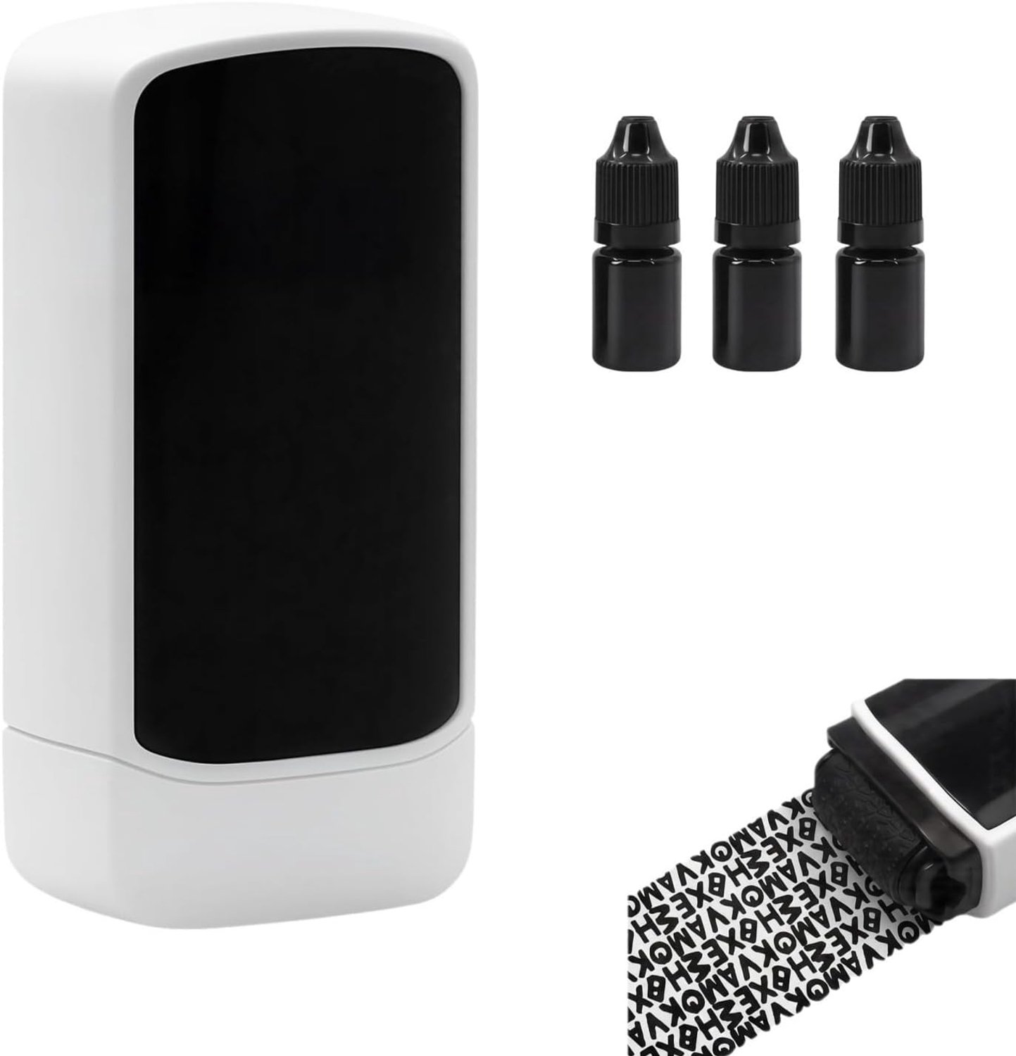 Privacy rollenstempel 16 mm - vertrouwelijke stempelroller - 3 navultinten - veilig zwartmaken van adressen - ShopVlot