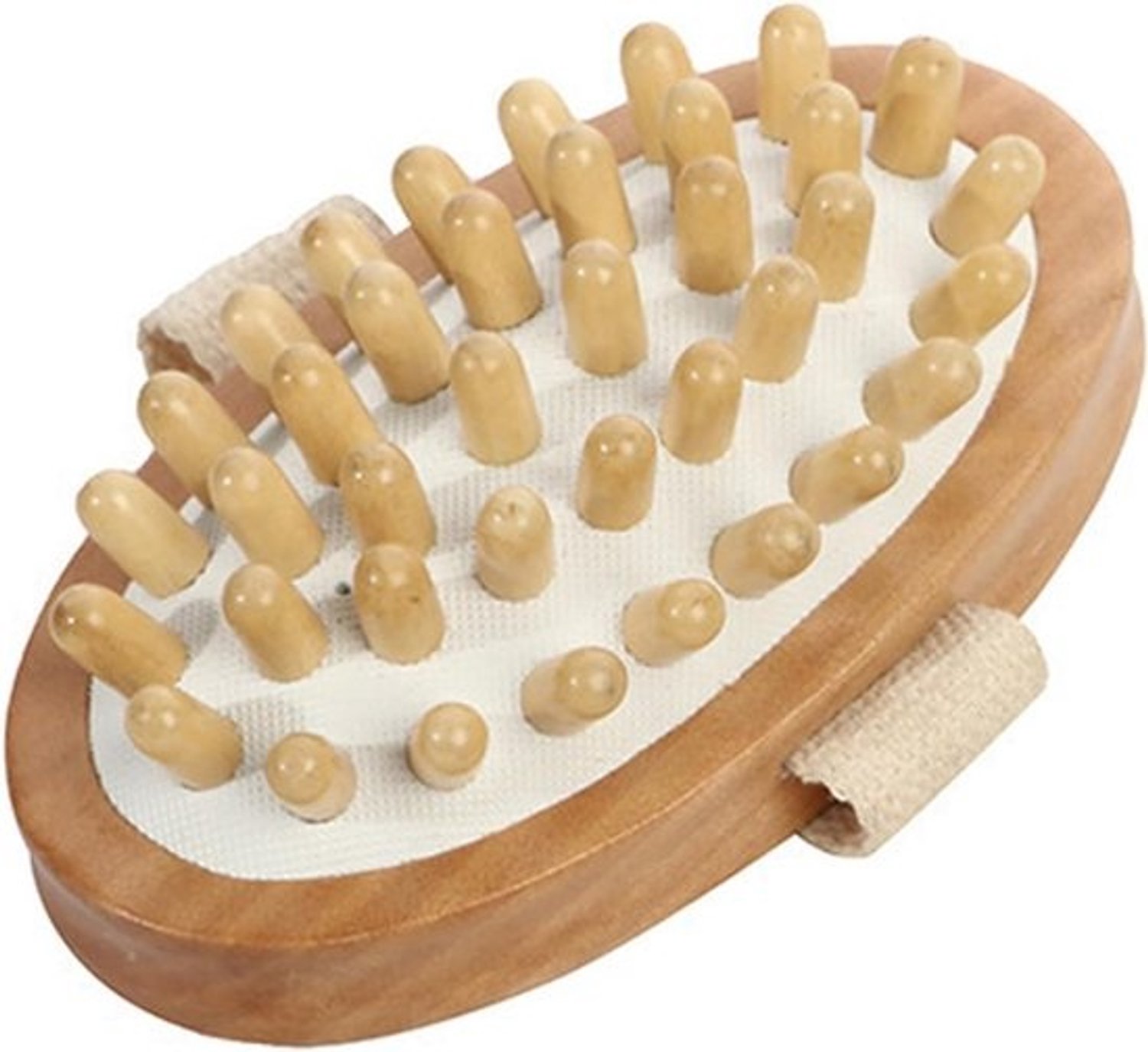 Lichaamsmassageborstel - Paddestoel Massager Hout - Spierontspanning Nek Rug - Natuurlijk Houten Ontwerp - 15x9x4 cm - Natuurlijk Hout