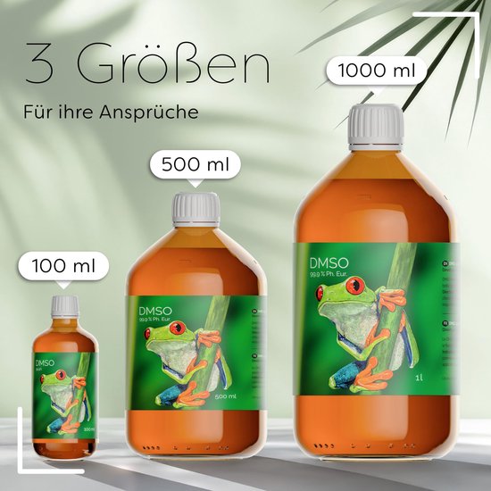 DMSO 99,9 procent - dimethylsulfoxide Ph. Eur. onverdunde kwaliteit - 100ml, 500ml, 1000ml - veelzijdig gebruik - amberkleurige glazen fles - geen toe — afbeelding 2