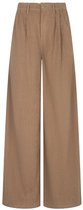 Lofty Manner Broek Pant Josy Pleated Corduroy Rj40 Taupe Dames Maat - M