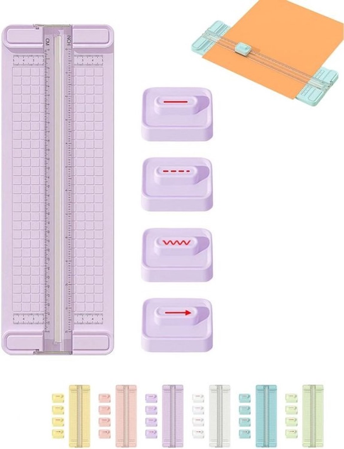Multifunctionele 4-in-1 papiersnijder voor recht, golvend, geperforeerd en vouwen