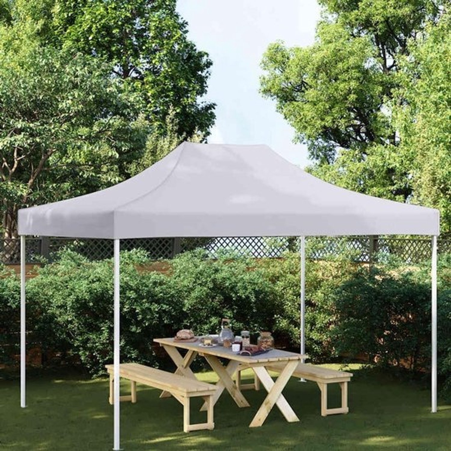 Partytentdak Vervanging - Tentdakhoes - Feestelijke Bijeenkomsten - Waterdicht Oxford Materiaal - 410x280 cm - Wit