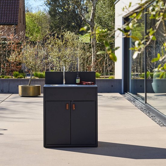 sweeek - Buitenkeukenmodule met gootsteen en 2 deuren van staal l80cm - thira van Sweeek — afbeelding 4