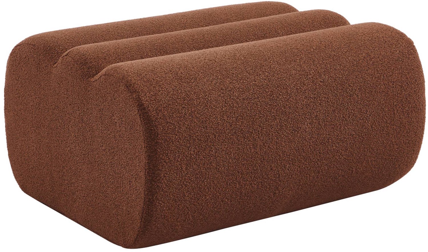 sweeek Poef, voetenbank voor nova fauteuil van getextureerde bouclé - nova Terracotta