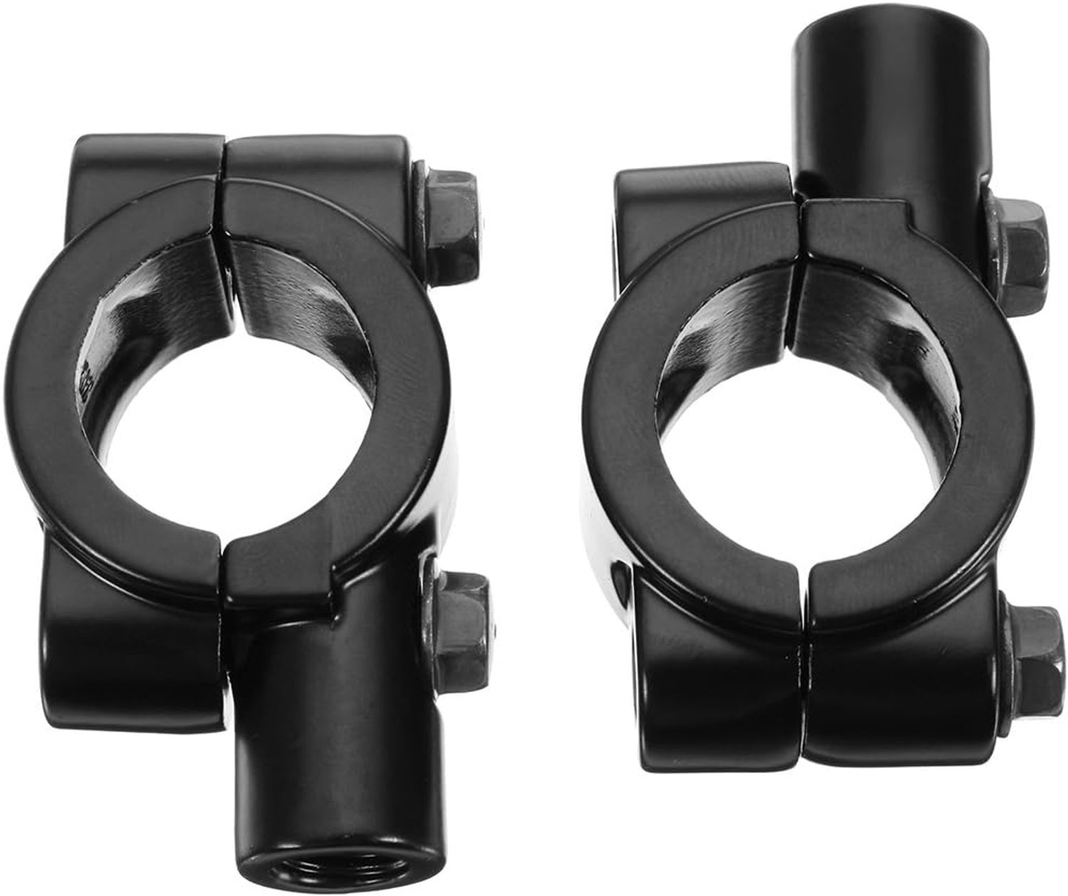 Motorfiets zijspiegels houder klemadapter 8/10mm - aluminium zwart - eenvoudig te installeren - Homevero