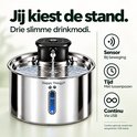 Happy Things drinkfontein met drie standen: sensor, tijdmodus en continu via USB.