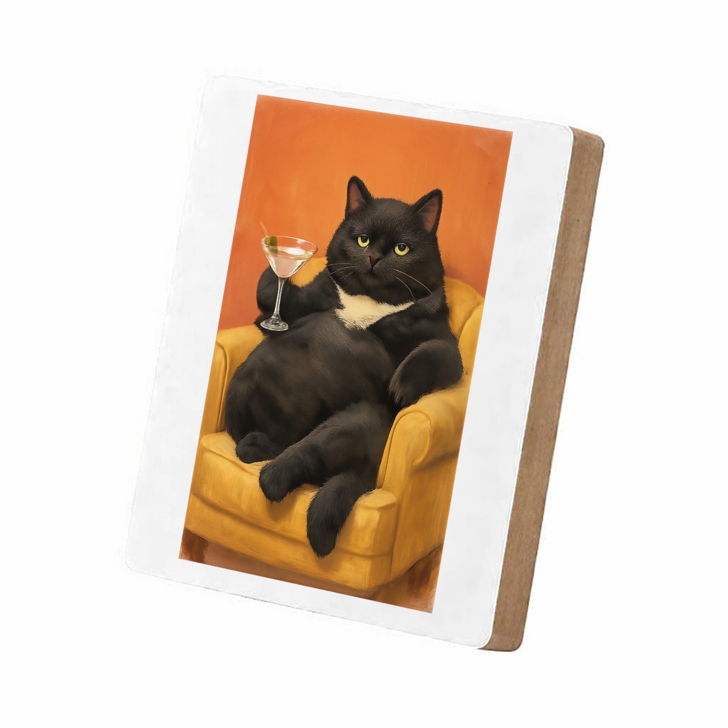 Mr Cadeautjes MDF staande fotolijst 15,2 x 15,2 - design Galerie van exotische huisdieren met chique attitude | cadeau Wit