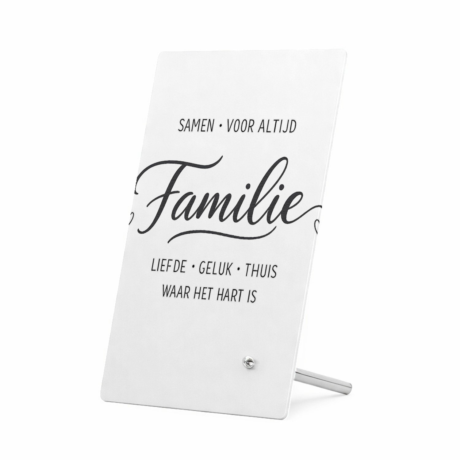 Mr Cadeautjes Glasframe 11 x 16 - design Een vergelijkbare warme typografische cadeaustijl met een ce | cadeau Wit