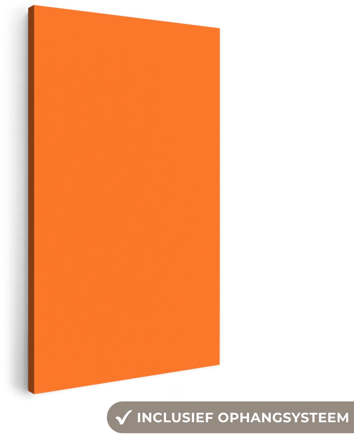 Canvas schilderij 40x80 cm - Exclusieve wanddecoratie Spiced - Pumpkin - Oranje - Muurdecoratie woonkamer - Slaapkamer decoratie - Kamer accessoires - Schilderijen op canvas