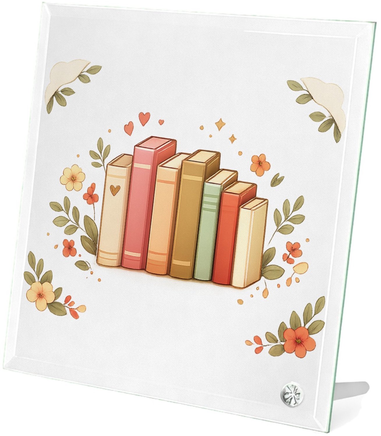 Mr Cadeautjes Glasframe 20 x 20 - design Een compacte, decoratieve collage rond een centraal hobby-on | cadeau Wit