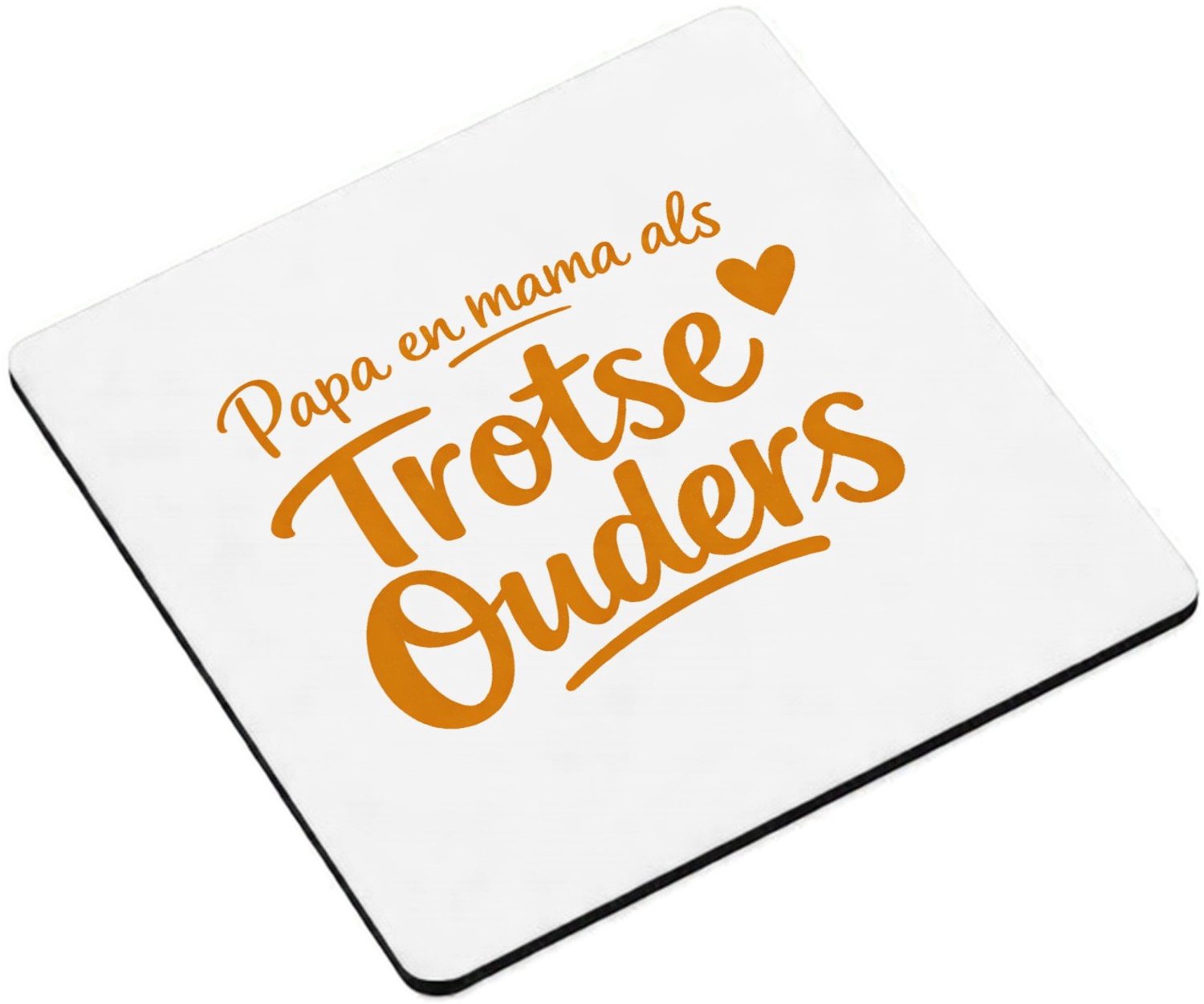 Mr Cadeautjes MDF magnetische fotolijst vierkant 9,5 - design Een speelse kraamcadeau-tekst met een enkel minimalistisch s | cadeau Wit