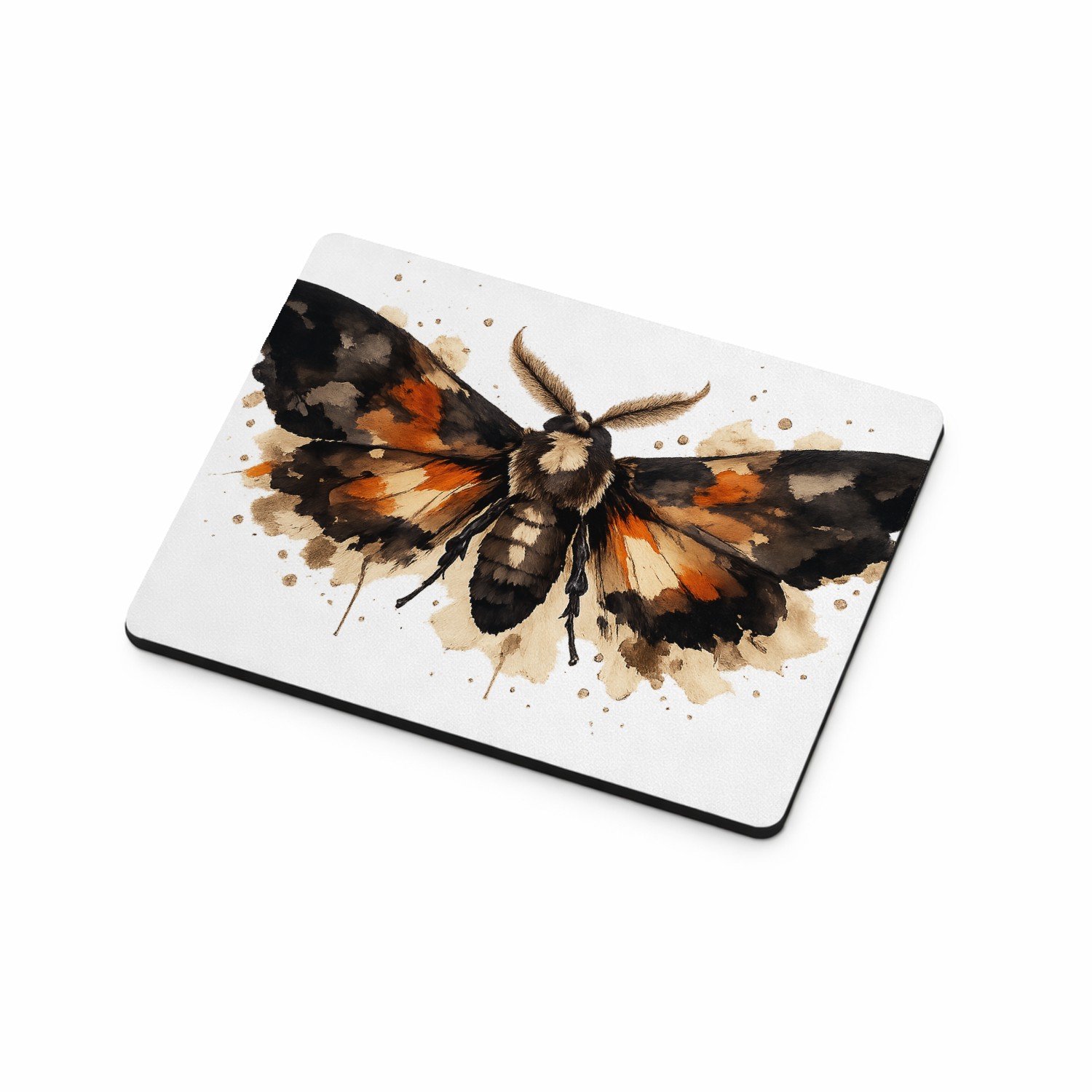 Mr Cadeautjes MDF magnetische fotolijst 9 x 7 - design Een dramatisch insect of nachtvlinder met brede vleugels en | cadeau Wit