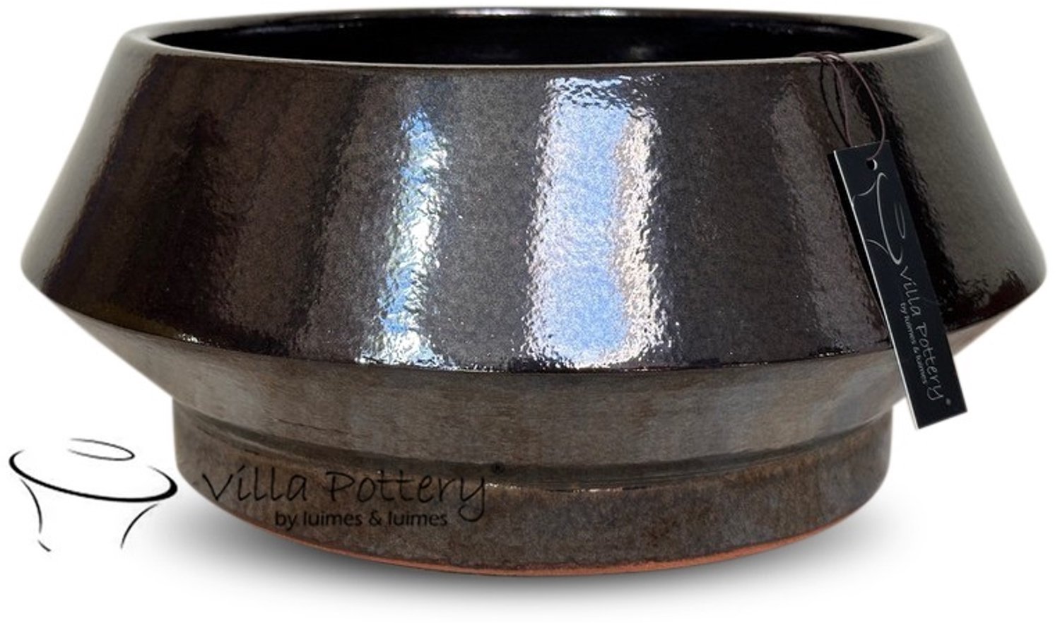 Villa Pottery Big Head Schaal Bruin 26 x 12 cm geel