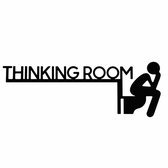 Grappige decoratie WC deur - Wand - Muur - Cadeau - Thinking Room