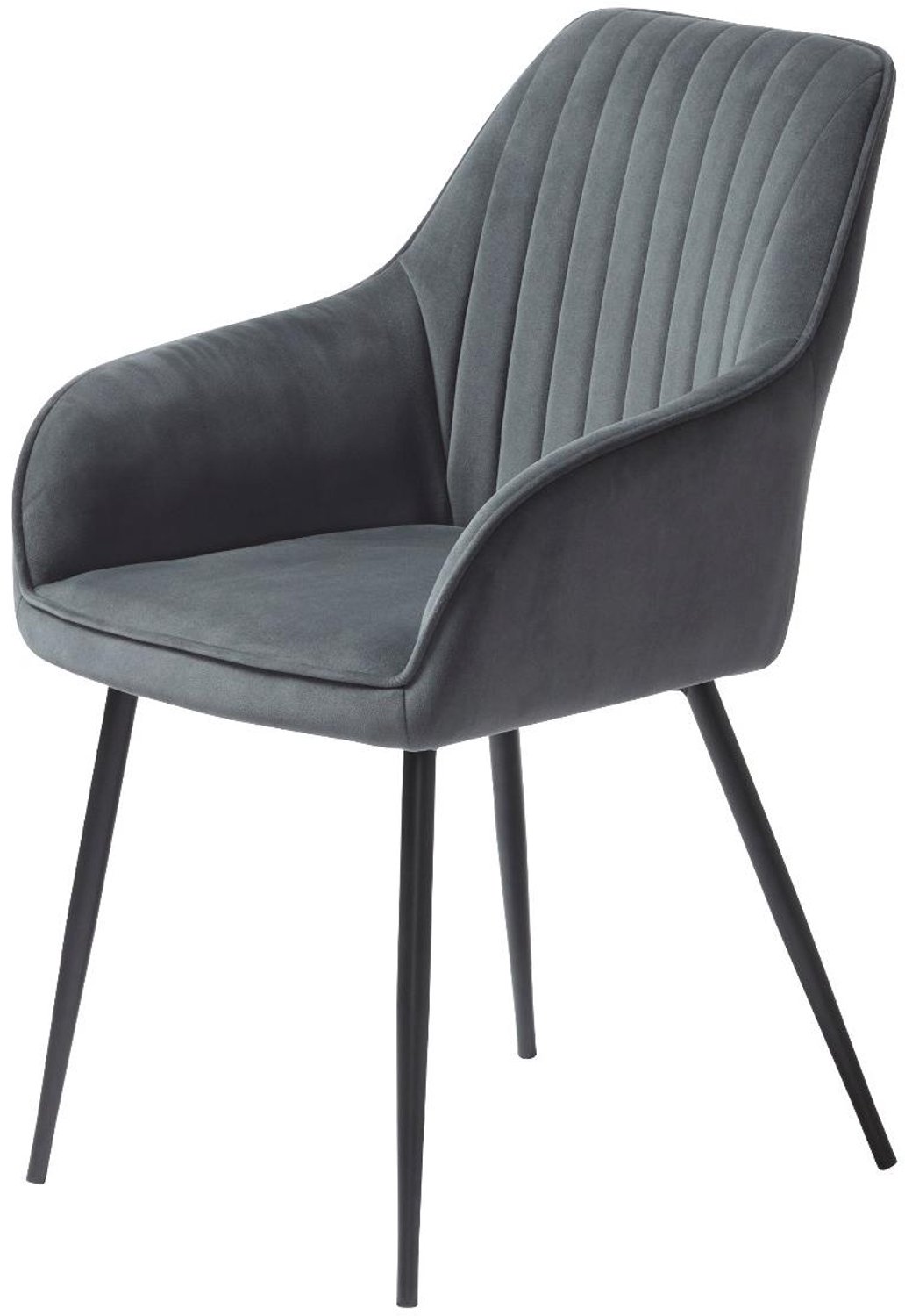 Nordic Home Angelo armstoel velvet streep - grijs