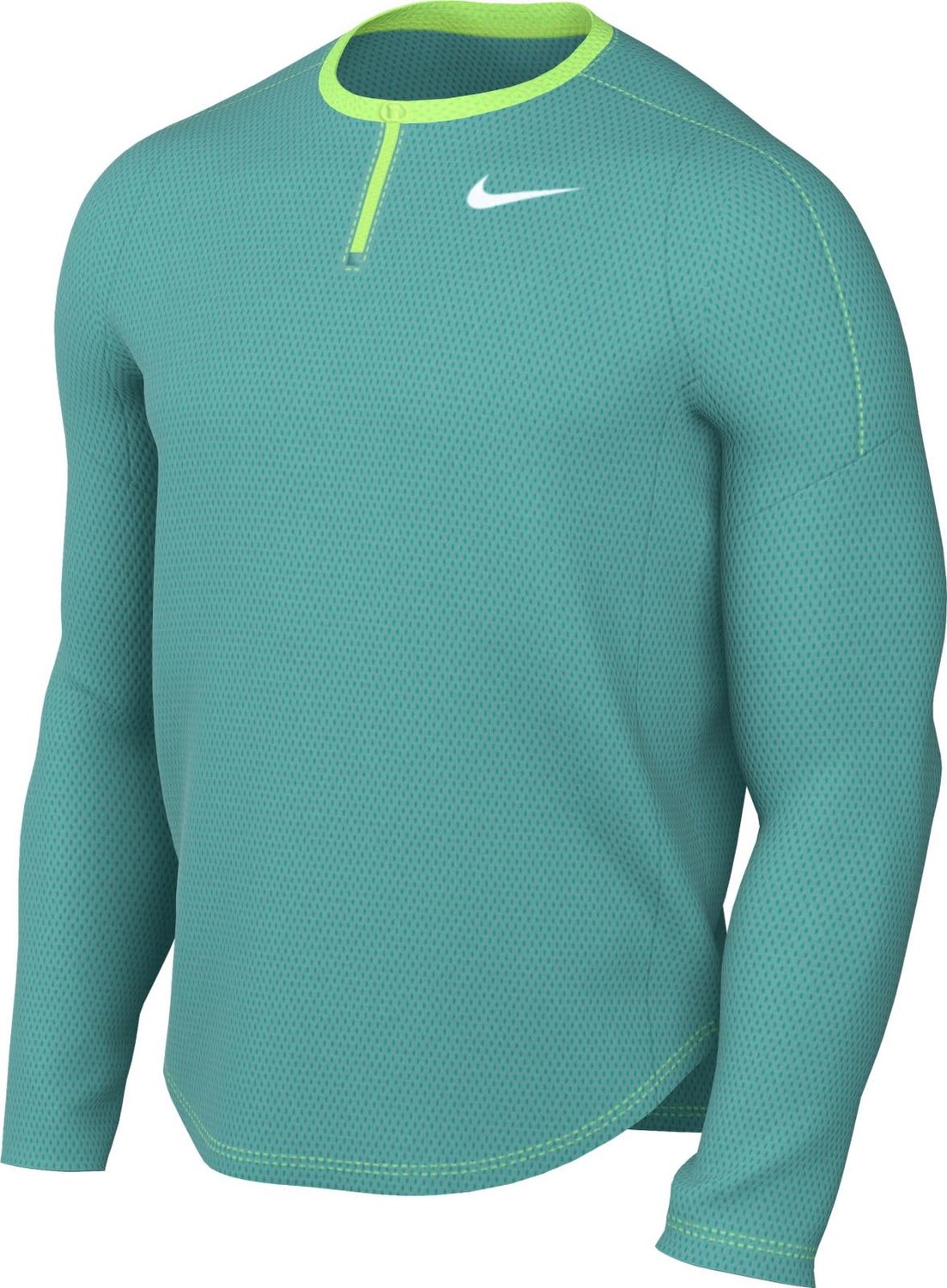Nike Court Dri-FIT Advantage Half-Zip Long-Sleeve Sporttop Heren Groen