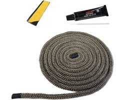 800 °C | ø 10 mm | XL 50ml lijm | Premium kachelkoord reparatieset - rond