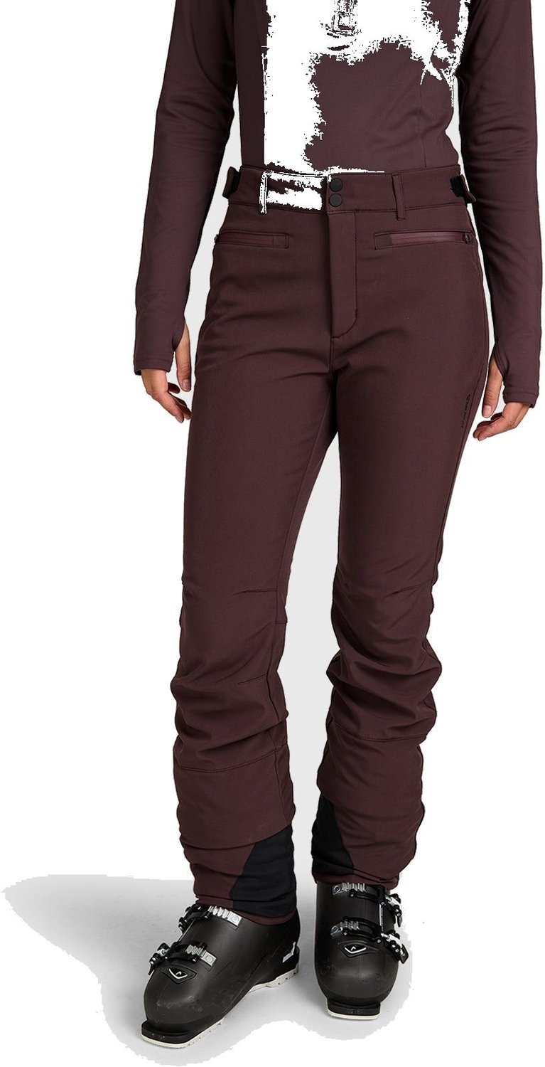 Brunotti Coldlake Softshell Ski Broek Dames – Slim fit Fleece Lining 10K Waterproof Raisin