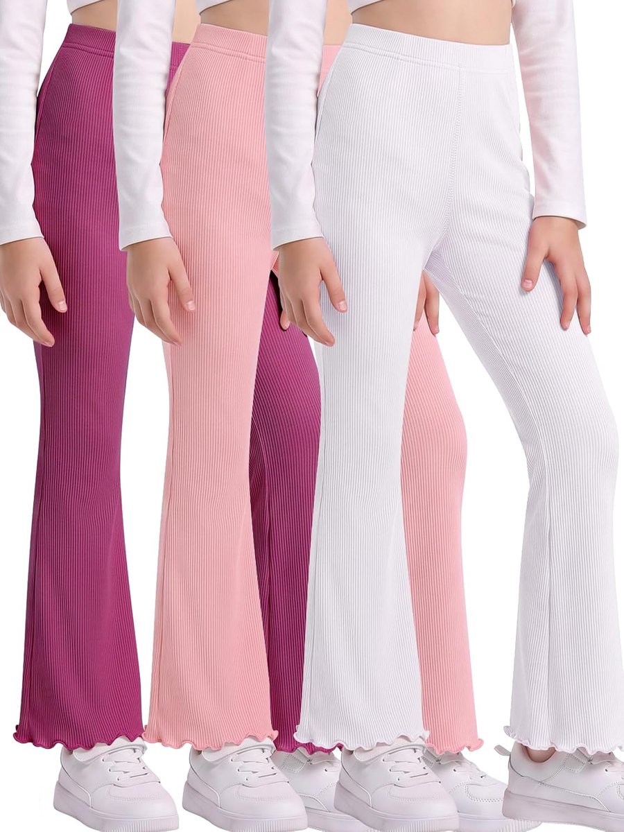 Uitlopende legging katoen volledige lengte bootcut broek 3-12