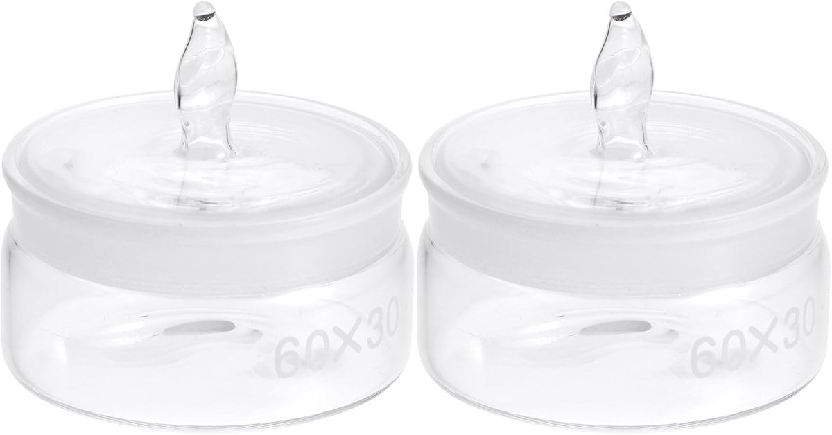 Weegflessen - Wetenschappelijke glazen bewaarcontainers voor vloeistofexperimenten - Monstercontainer voor chemische reagentia 60x30mm