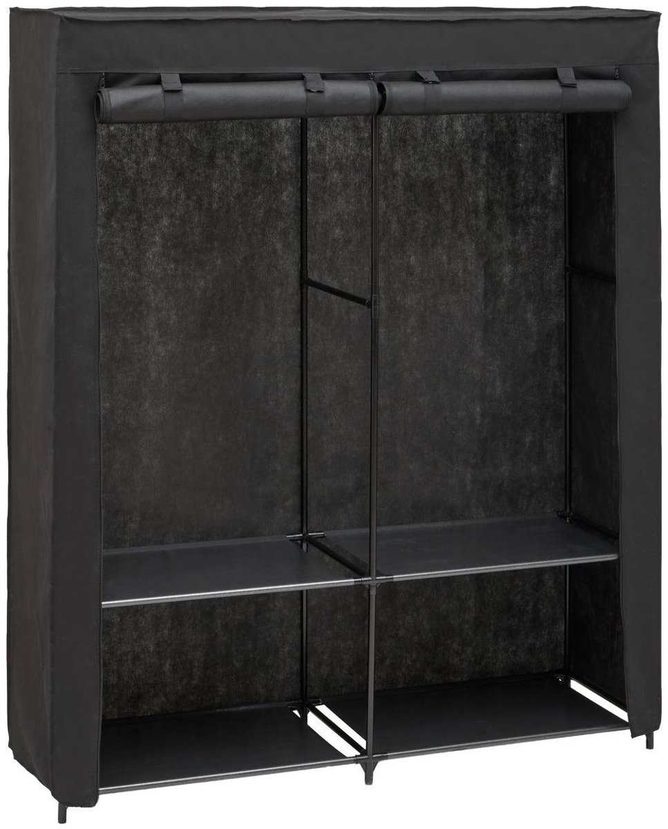 5 Five Simply Smart Dressy rechthoekige kledingkast 140x165 cm zwart Noir