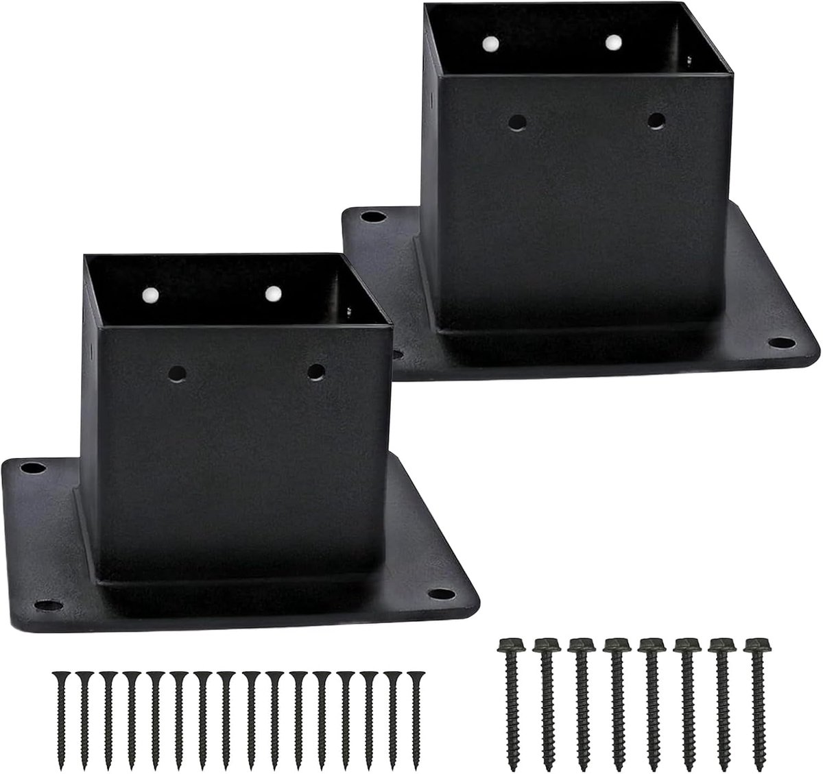 Paal Basis 2 Stuks 8.4x8.9 cm Binnenmaat Schuttingpaal Ankers