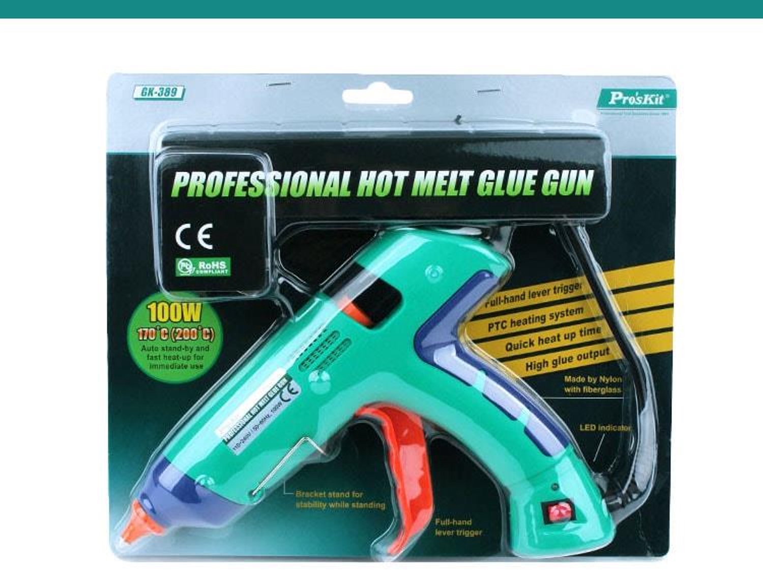 Professioneel hetelijmpistool 100W, 170 (200)°C, Pro'sKit