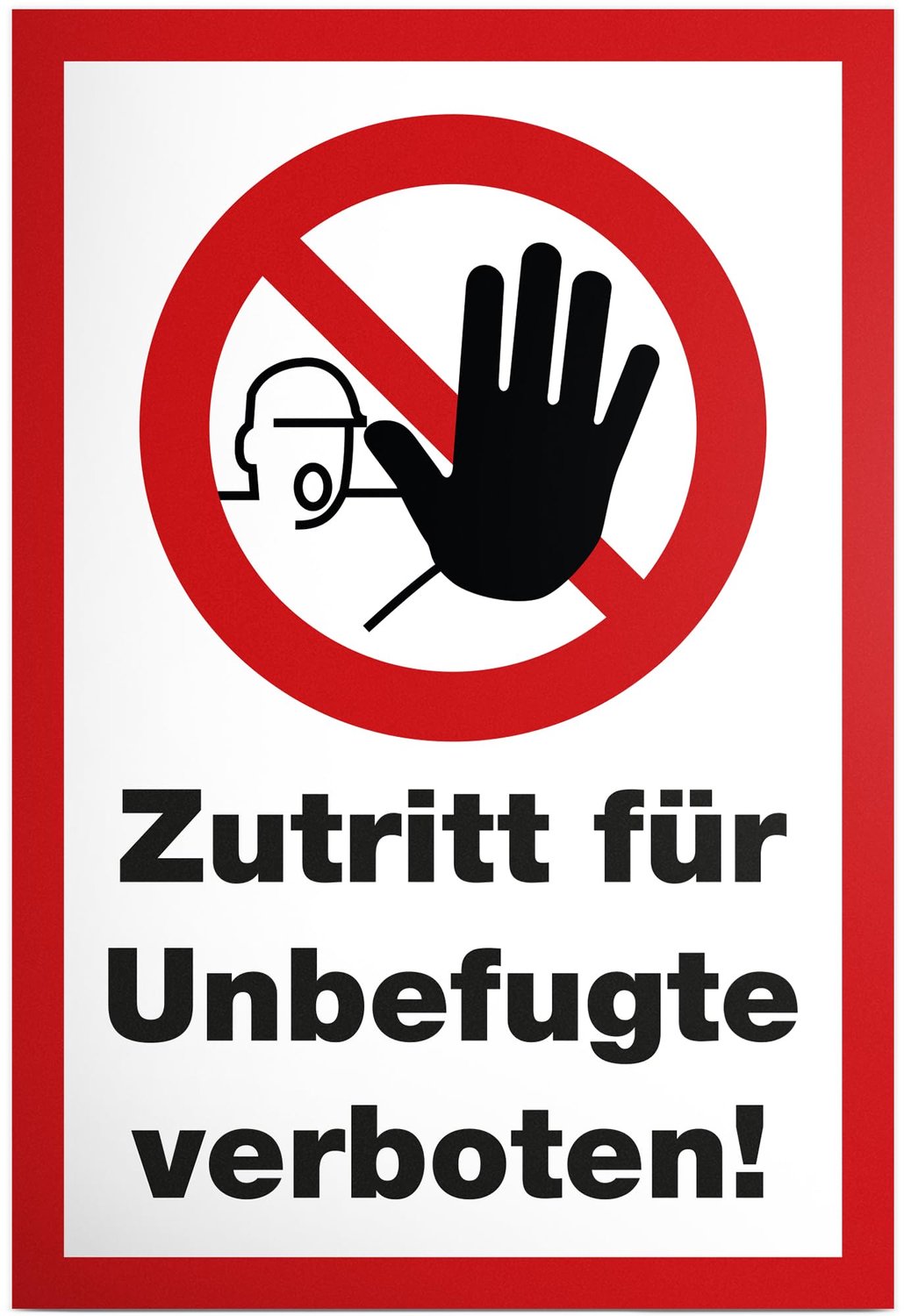 Kunststof Bord 'Unauthorized Access Prohibited' 30 x 20 cm
