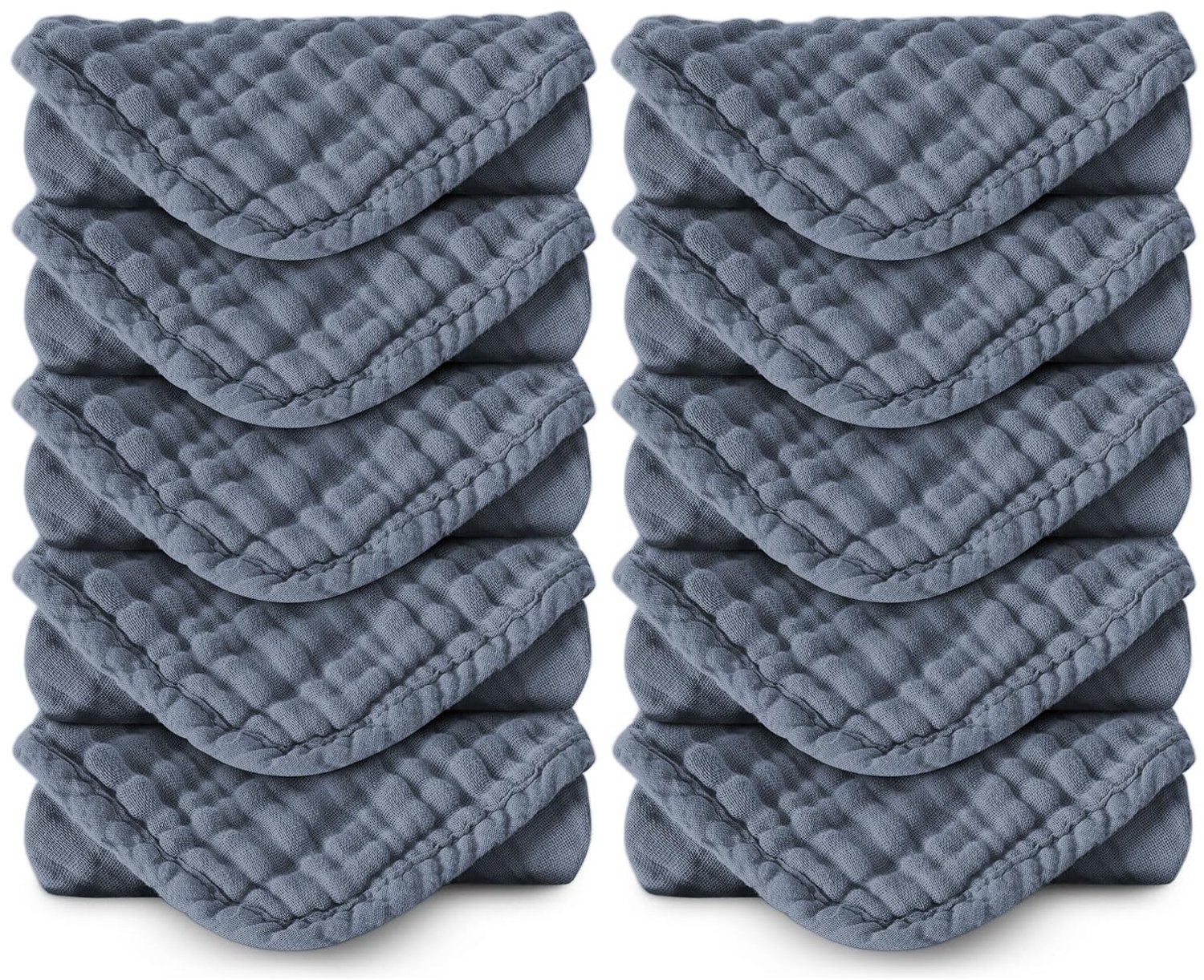 Set van 10 Muslin Doeken voor Baby's, Multifunctionele Wasdoeken