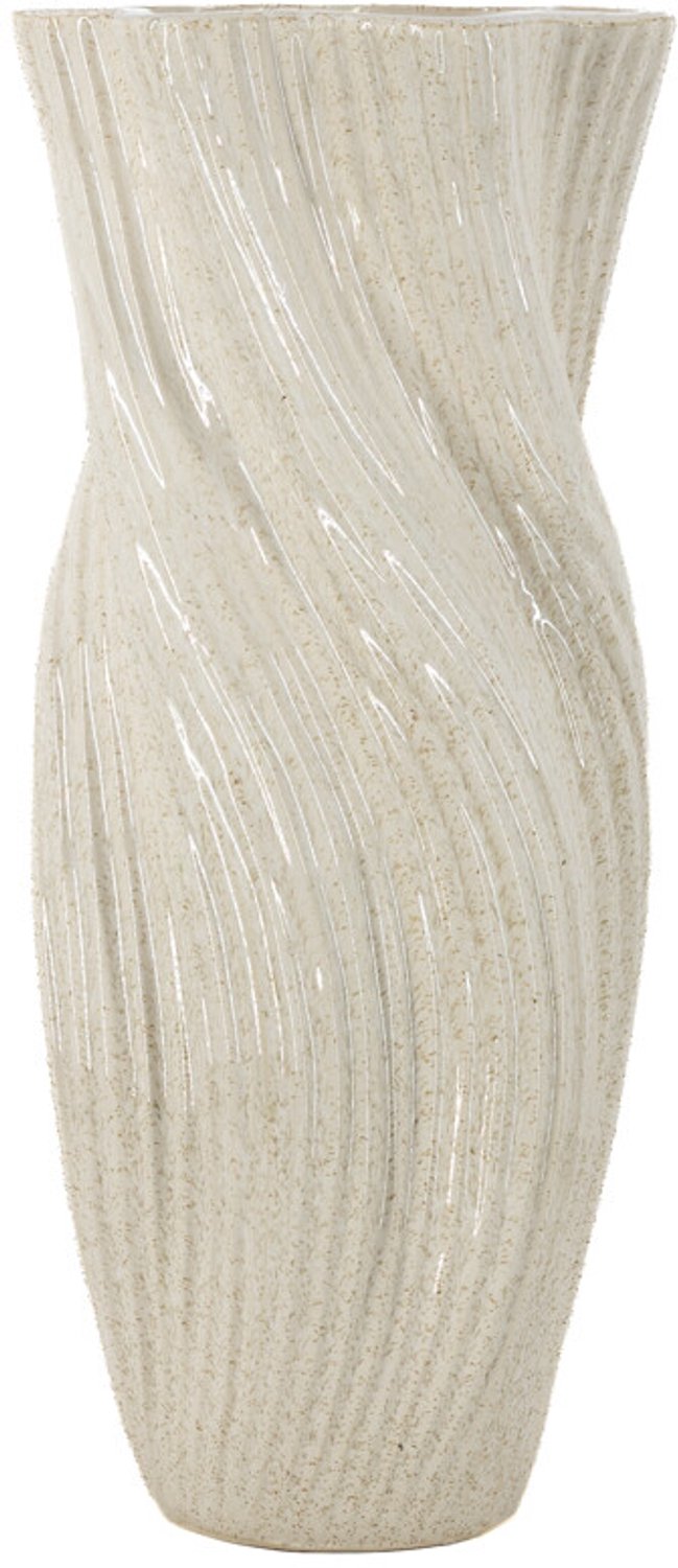 Aardewerk vaas Nira L beige