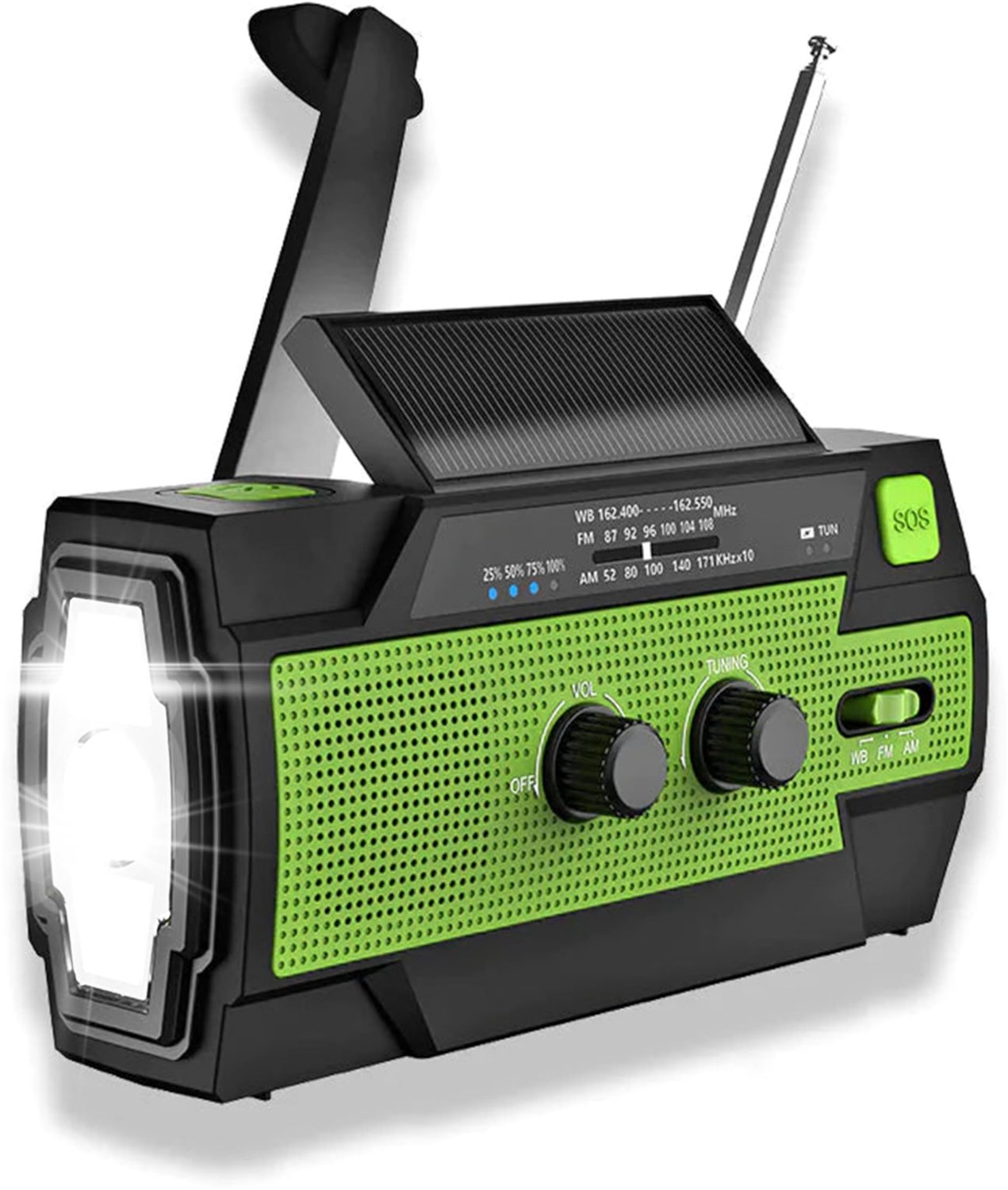 Emergency Radio - Draagbare Radio met Oplaadbare Batterij en Flashlight