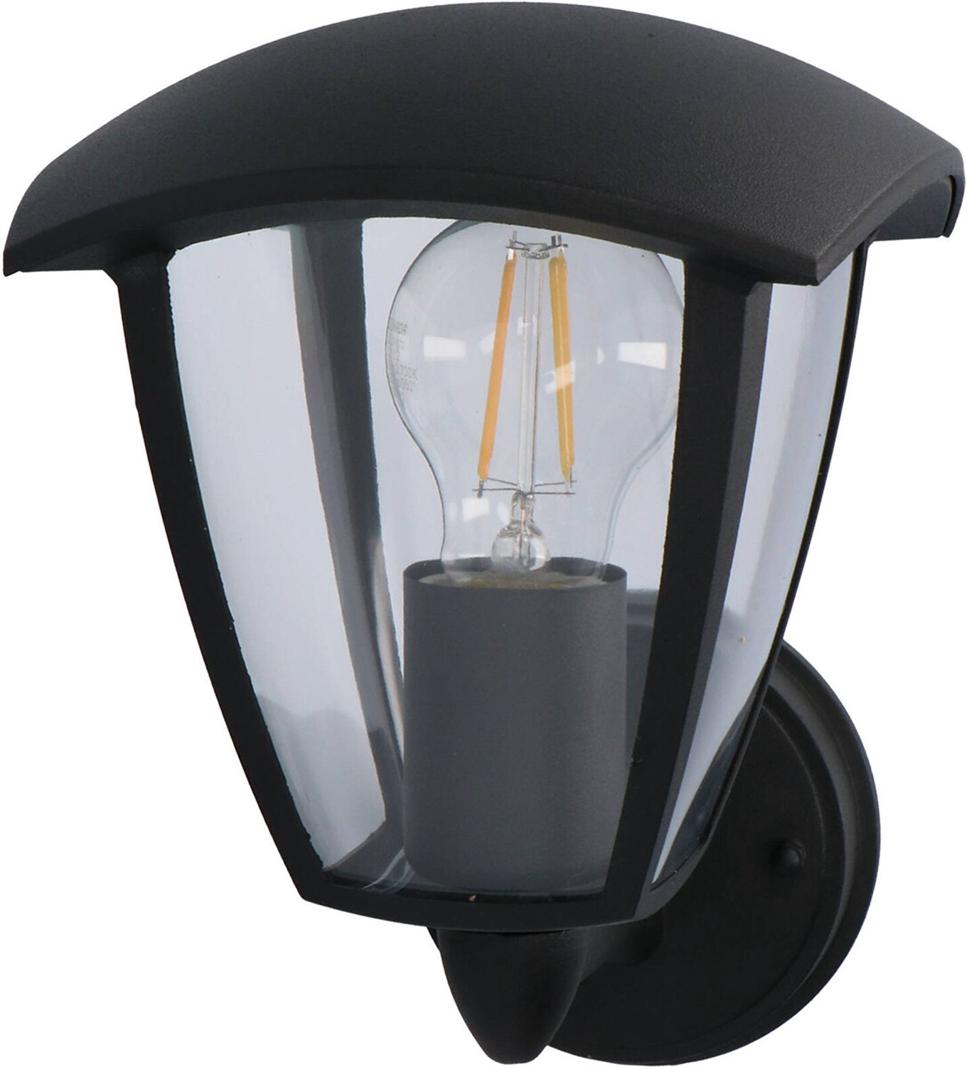 BES LED LED Tuinverlichting - Buitenlamp - Sanola Ponci - E27 Fitting - Spatwaterdicht IP44 - Mat Zwart - Aluminium