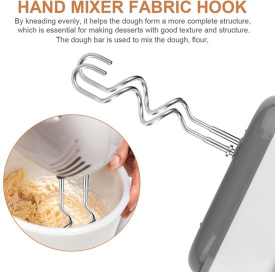 2st Vervangende Deeghaken voor Handmixer, Roestvrijstalen Keukenhaken voor Het Mengen Van Deeg en Brood Handmixer Aid-accessoires Compatibel met KHM 5KSM KSM KSMO KSMH-serie — afbeelding 3