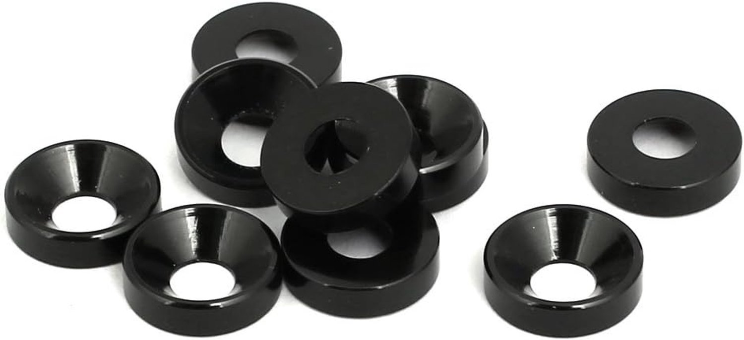 sourcingmap M4 Aluminium Cup Head Motor Bay Bumper Wasmachine Zwart 10st